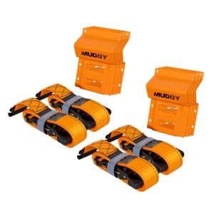 UTV WHEEL CHOCK TIE DOWN KIT ORANGE 4 PACK