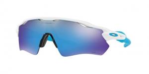 Oakley Radar EV Path Sunglasses 920857-38 - Polished White Frame, Prizm Sapphire Lenses