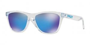 Oakley Frogskins Sunglasses 9013D0-55 - Crystal Clear Frame, Prizm Sapphire Lenses