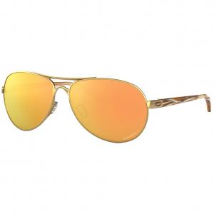 Oakley Feedback OO4079 Polarized Sunglasses for Ladies - Polished Gold/Prizm Rose Gold - Standard