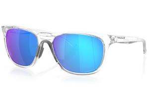 OAKLEY Leadline Sunglasses with Polished Clear Frame and Prizm Sapphire Polarized Lense