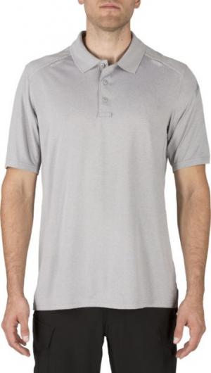 5.11 Tactical Helios Short Sleeve Polo - Men's, Heather Grey, Large, Regular, 41192-016-L
