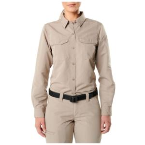 5.11 Tactical Fast-Tac Long Sleeve Shirt - Women's, Khaki, XS, 62388-055-XS