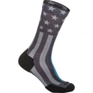 5.11 Tactical Sock & Awe Crew Thin Blue Line - Men's, Black, Small, 10041AA-019-S