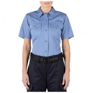 5.11 Tactical Women's Company Short Sleeve Shirt, Fire Med Blue, Medium, 61321-696-M