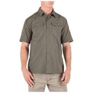 5.11 Tactical Freedom Flex Woven Short Sleeve Shirt - Men's, Ranger Green, Extra Large, 71340-186-XL