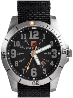 5.11 Tactical Field Watch 2.0, 44mm, Stainless Steel, Nylon NATO Band, Black, 1 SZ, 56625-019-1 SZ