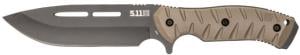 5.11 Tactical CFK7 Peacemaker Fixed Blade Knife, 7in, Drop Point, SCM 435 Blade, Kangaroo, 1 SZ, 51173-134-1 SZ