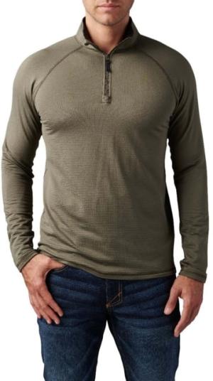 5.11 Tactical Stratos 1/4 Zip Shirt - Mens, Ranger Green, L, 72235-186-L