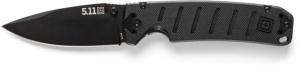 5.11 Tactical Ryker DP Full Folding Knife, 3.5in, D2 Blade, Drop Point, G10 Handle, Black, 51172-019-1SZ