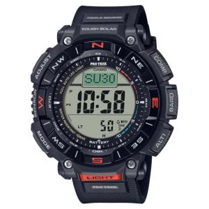 Casio Outdoor Casio Pro Trek Solar Watch Triple Sensor Watching Featuring an Altimeter, Barometer, Digital Compass, Thermometer and 100M WR - Mens, Black, One Size, PRG340-1