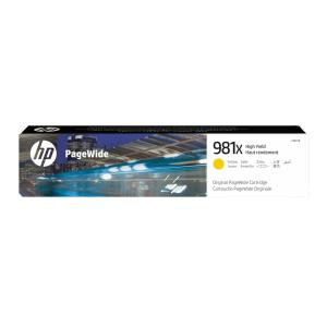 HP 981X Original High Yield and Cost-Effective Page Wide Yellow Ink Cartridge (10000 Pages)