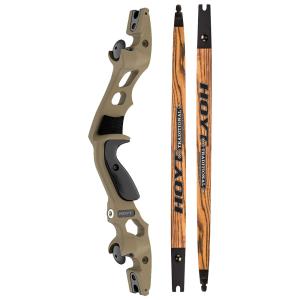 Hoyt Satori 21 Buckskin Riser w/Satori 45# MD Maple Trad Limbs 1055101