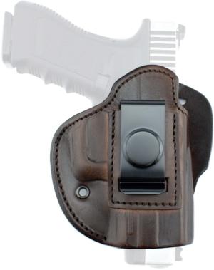 Texas 1836 Victory - 4 In 1 Holster, Left Hand, Glock 19, SIG Sauer P320 X-Compact, Brown, TX-IPH4-523