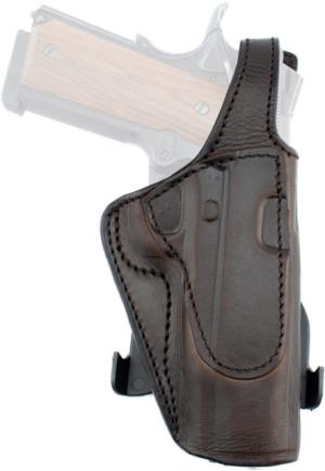 Texas 1836 PD1 - Rotating Thumb Release OWB Paddle Holster, Right Hand, Smith & Wesson J-Frame / M&P Bodyguard 38 Revolvers, Ruger LCR, Brown, TX-PD1-1012