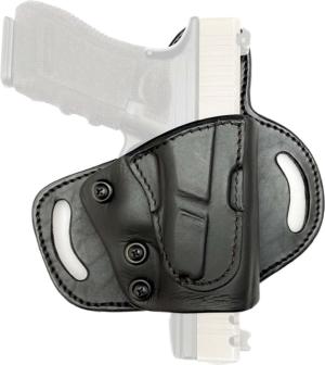 Tagua Gunleather Quick Draw Leather Belt Holster, Most 1911's Full Size, Right Hand, Black, TXLOCKRQD200