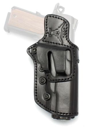 Texas 1836 Leather OWB Holster, Most 1911's Full Size, Ambidextrous, Black, TX-LOCK-R-OWB-200