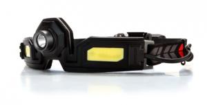 STKR Concepts FLEXIT PRO 6.5 Headlamp with 240 degrees Halo Lighting, 650 Lumens, Black/ Red, 00387