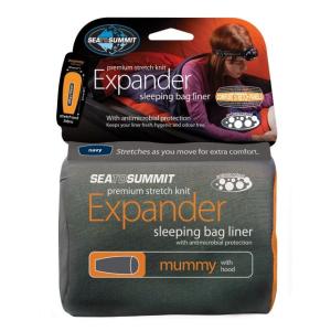 Sea to Summit Expander Travel Liner Mummy with Hood, Navy Blue, 126-34