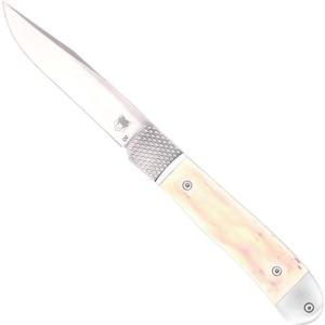 Cobratec Knives Cobratec Trapper Hidden Release 3.18'' White Bne Scales