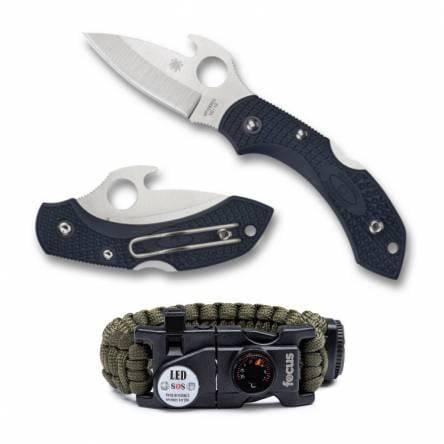 Spyderco Folding Knife Dragonfly 2 with Emergency Survival Multi-Tool Paracord Bracelet - $75 (Free S/H)