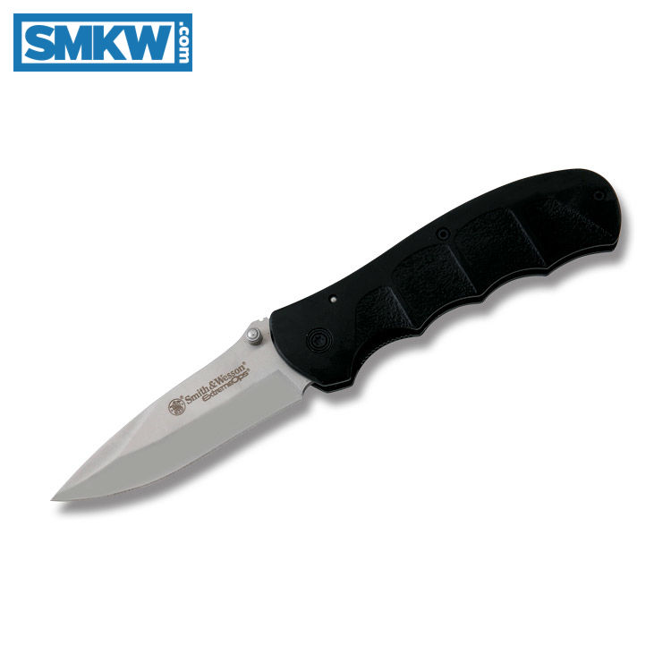 Smith & Wesson Extreme Ops Tactical Linerlock Black Aluminum Handles 4.125" Clip Point Plain Edge - $7.18 (Free S/H over $89)