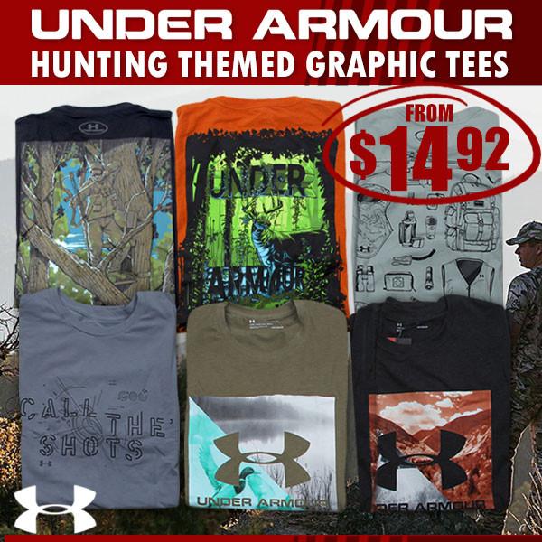 Under Armour hunting themed t-shirts & crews from $12.67 (Free S/H over $25)