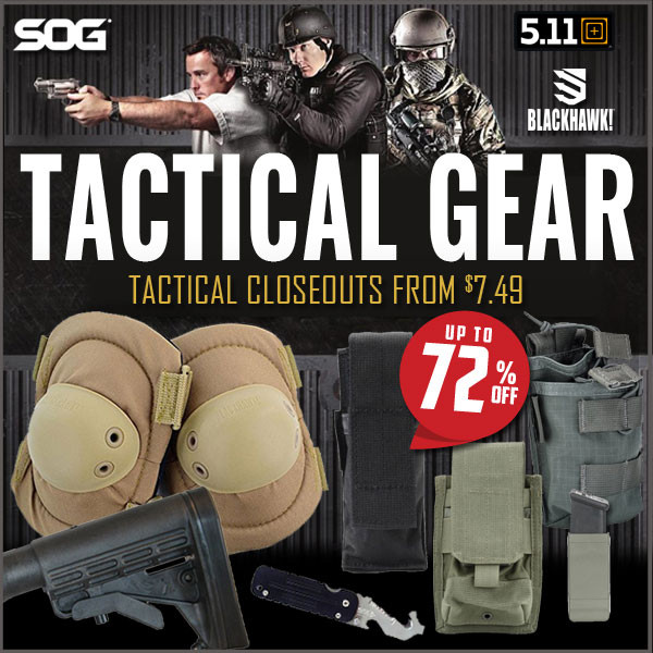 Tactical Gear from Blackhawk, 5.11, SOG, Browning, BSA + more from $5.99 (Free S/H over $25)