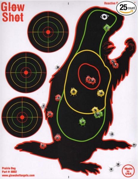 GlowShot 25 Pack Reactive Splatter Prairie Dog Targets 8 1/2" by 11" - $10.99 + Free S/H over $35 (Free S/H over $25)
